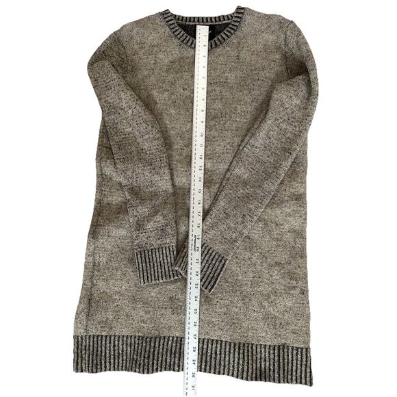 Zara Knit Oatmeal Crew Neck Sweater Dress Tunic Sz Small - Picture 9 of 12